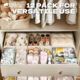 thumbnail image 4 of Organizador de cajones ZenStorage Linen Nursery, paquete de 12, color beige, 4 of 7