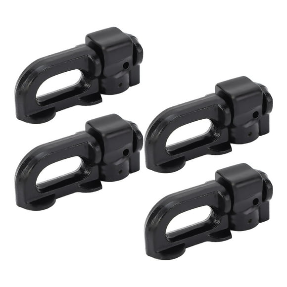 L Double Stud Fitting, Heavy Duty 4 Pack for Truck Bed, Trailer, Pickup RV ATV Tie Down Solution, Carbon Steel L Rail Fitting