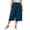 Navy, variant on Plus Size Summer Capri Pants for Women Wide Leg Elastic Waist Loose Baggy Boho Capris Vacation Outdoor Beach Pants
