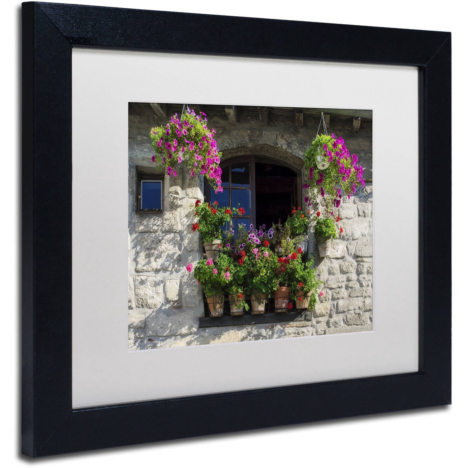 Trademark Fine Art "Window Dressing" Canvas Art by Michael Blanchette Photography White Matte, Black Frame