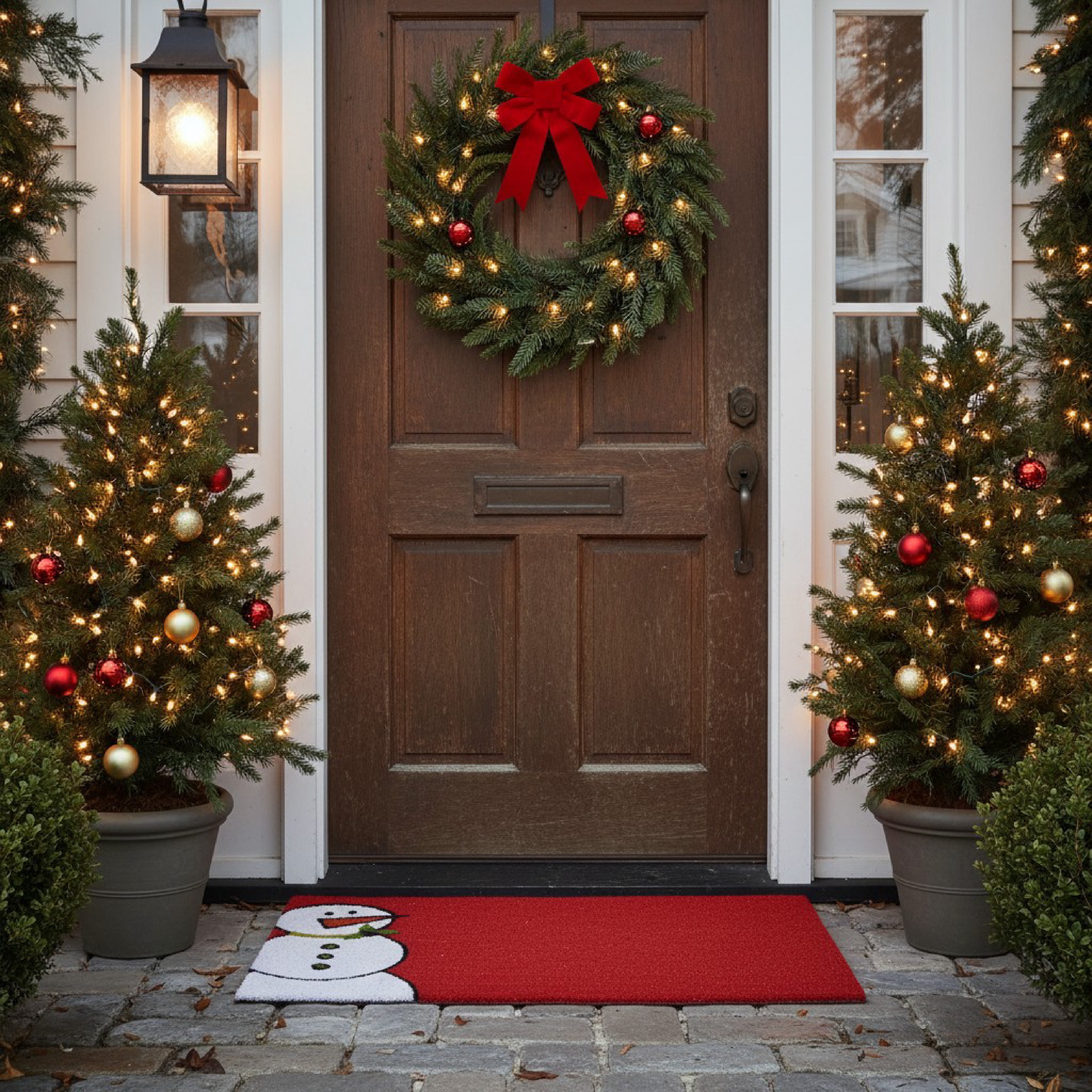 Calloway Mills Christmas Red Winter Snowman Doormat