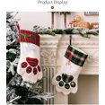 thumbnail image 2 of Medias de Navidad con diseño de pata de mascota para colgar en chimenea, bolsas de regalo de Navidad, bolsas para decoración de árbol de Navidad(A.)(4 piezas), 2 of 5
