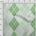 thumbnail image 3 of oneOone Cotton Jersey Green Fabric Argyle Craft Projects Decor Fabric Printed By The Yard 58 Inch Wide, 3 of 4