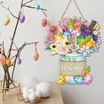 thumbnail image 7 of Front Door Hanging,Door Number Purple Flowers Spring Hanging Sign Joyous Spring Welcome Door Number Country Wood Wall Hanging Decoration Spring Easter Party Outdoor Interior Front Door Decoration, 7 of 7