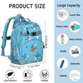 thumbnail image 6 of Great White Shark Nautical Students Backpack With Underwater Marine Life Ocean Tropical Sea Abstract Funny Pattern, 6 of 6
