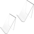 thumbnail image 1 of 2 Pcs Acrylic Book Display Stand Clear Easel Paper Notebook Stand Transparent Display Stand for Pictures Artwork CDs Phone, 1 of 5