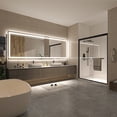 thumbnail image 3 of TOOLKISS  Anti-fog Frameless Dimmable Mirror with Backlit and Front Lighting 110 inch.W x 40 inch.H, 3 of 5