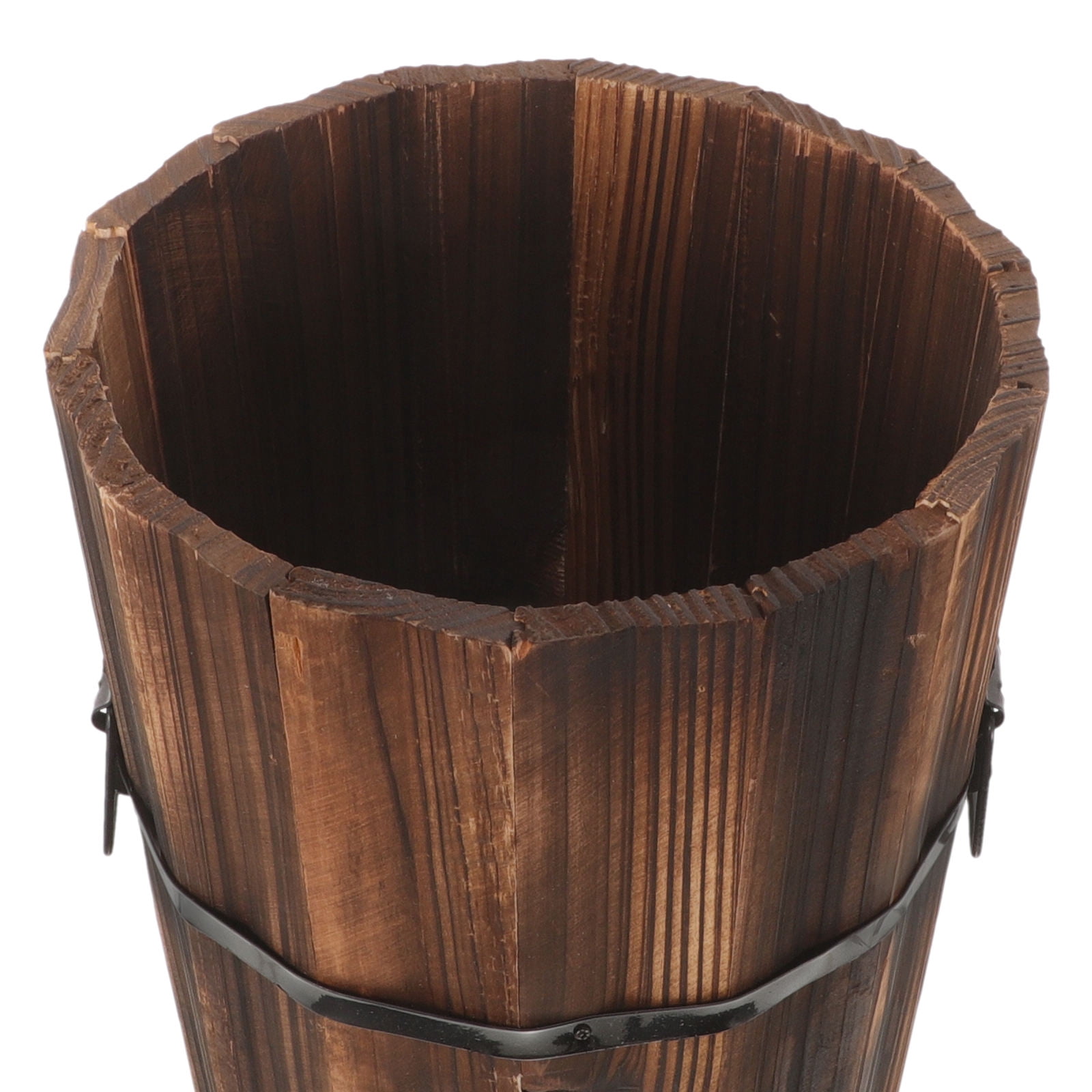 WHAMVOX Wood Umbrella Holder Umbrella Stand Rack Large-capacity Umbrella Storage Bucket for Entryway