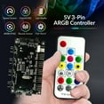 thumbnail image 4 of Dracaena AIO CPU Cooler, Color Change Remote, 120mm Radiator, ARGB PWM Fans Quiet less than 27DBA, Compatible with AMD AM5/AM4-Intel LGA 1700/1200/115X, Leakproof Technology, High Flow Pump, Black, 4 of 6