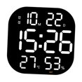 thumbnail image 1 of maskred Digital Wall Clock Temp Date Week Adjustable Display Large Screen Brightness White 28 x 28 x 3cm, 1 of 6