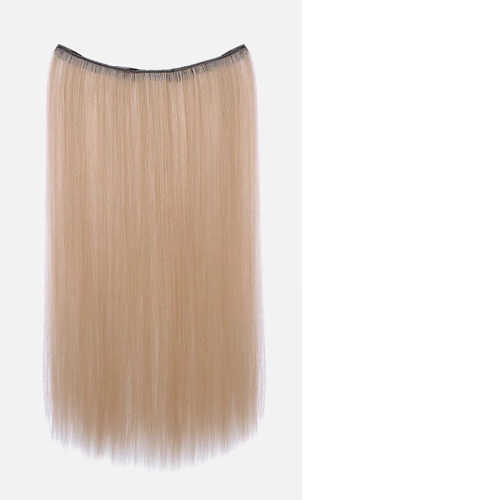 Versatile Dyed One-piece Synthetic Clip-in Hairpiece for White Hair Natural Feel and Easy-to-Style Extension Seamless Wig Piece