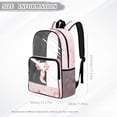 thumbnail image 7 of Xoenoiee Pink Axolotl Cherry Blossom Print Transparent Backpack for Girls Clear See Through Bookbag Large Capacity School Rucksack with Adjustable Padded Straps for Kindergarten Preschool Elementary, 7 of 7