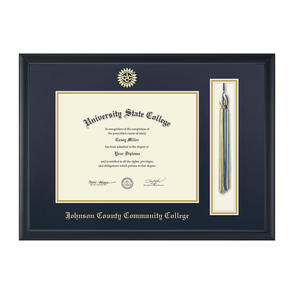 Framerly - JCCC Tassel Diploma Frame In Black Moulding