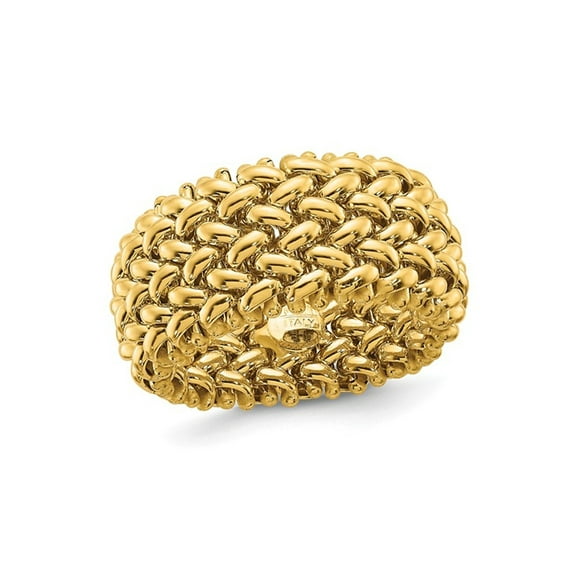 Gem & Harmony 14K Yellow Gold Mesh Ring (SIZE 7.50) for Women