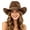 Z28-Coffee, variant on LILIYA Cowboy Hat,Cowgirl Hat,Lightweight Western Cowboy Hats for Women/Mens/Straw Casual with Shapeable Wide Brim Cowboy Hat Jazz Cap Fedora Headwear