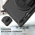 thumbnail image 4 of Allytech Galaxy Tab S8 Ultra Case 14.6-inch SM-X900 X906, Build-in Pencil Holder Heavy Duty Protection Rotating Kickstand Hand Strap Kids Proof Case Cover for Samsung Galaxy Tab S8 Ultra 14.6" 2022, 4 of 10