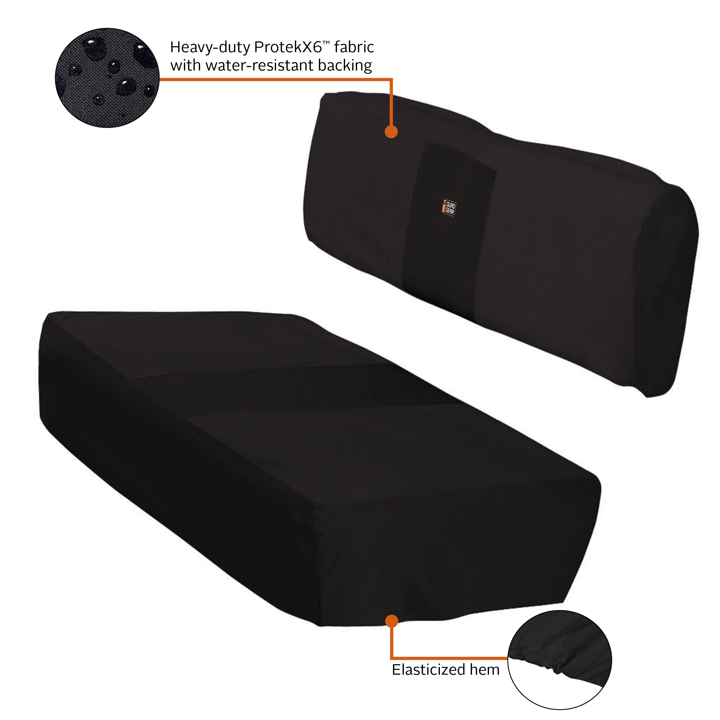 Classic Accessories QuadGear UTV Bench Seat Cover, Fits Kawasaki Mule 4000/4010 (2015 models and older), Black - image 3 of 7