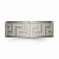 thumbnail image 3 of Titanium Greek Key 8mm Satin & Polished Band Size: 7; for Adults and Teens; for Women and Men, 3 of 6