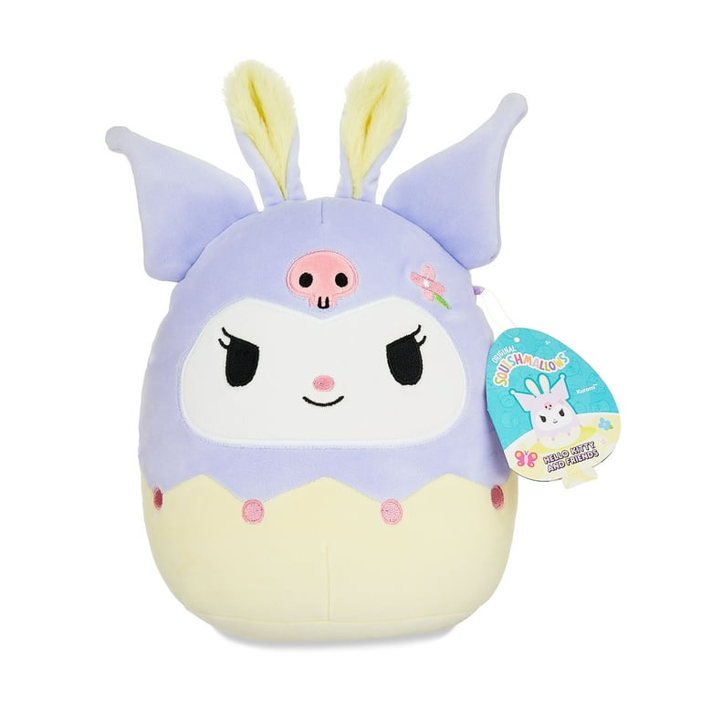 Squishmallows Official 8 inch Hello Kitty Kuromi in a Easter Bunny