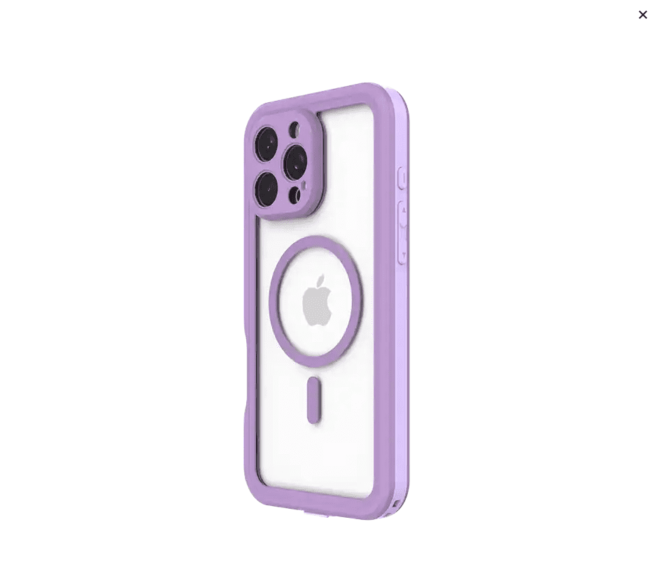 Body Glove iPhone 16 Pro Max Tidal Waterproof with MagSafe Case - Lavender/Clear - Submersible Protection, MagSafe Compatible