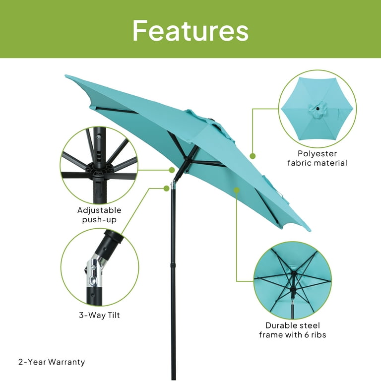 aqua teal umbrella patio 9' MARKET UMBRELLA, powered LED lighting for outdoor relaxation and entertaining Aqua Outdoors Patio Umbrella –