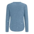 thumbnail image 6 of Womens Shirts Women's Winter V Neck Real Sequin Glitter Knitted Sweater Fashion Clothing, 6 of 6