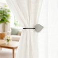 thumbnail image 3 of Evideco French Home Goods Curtain Holdbacks Set of 2 Magnetic Wooden Heart Curtain Tiebacks – Easy to Use, No Installation Needed – Old Gray, 3 of 6