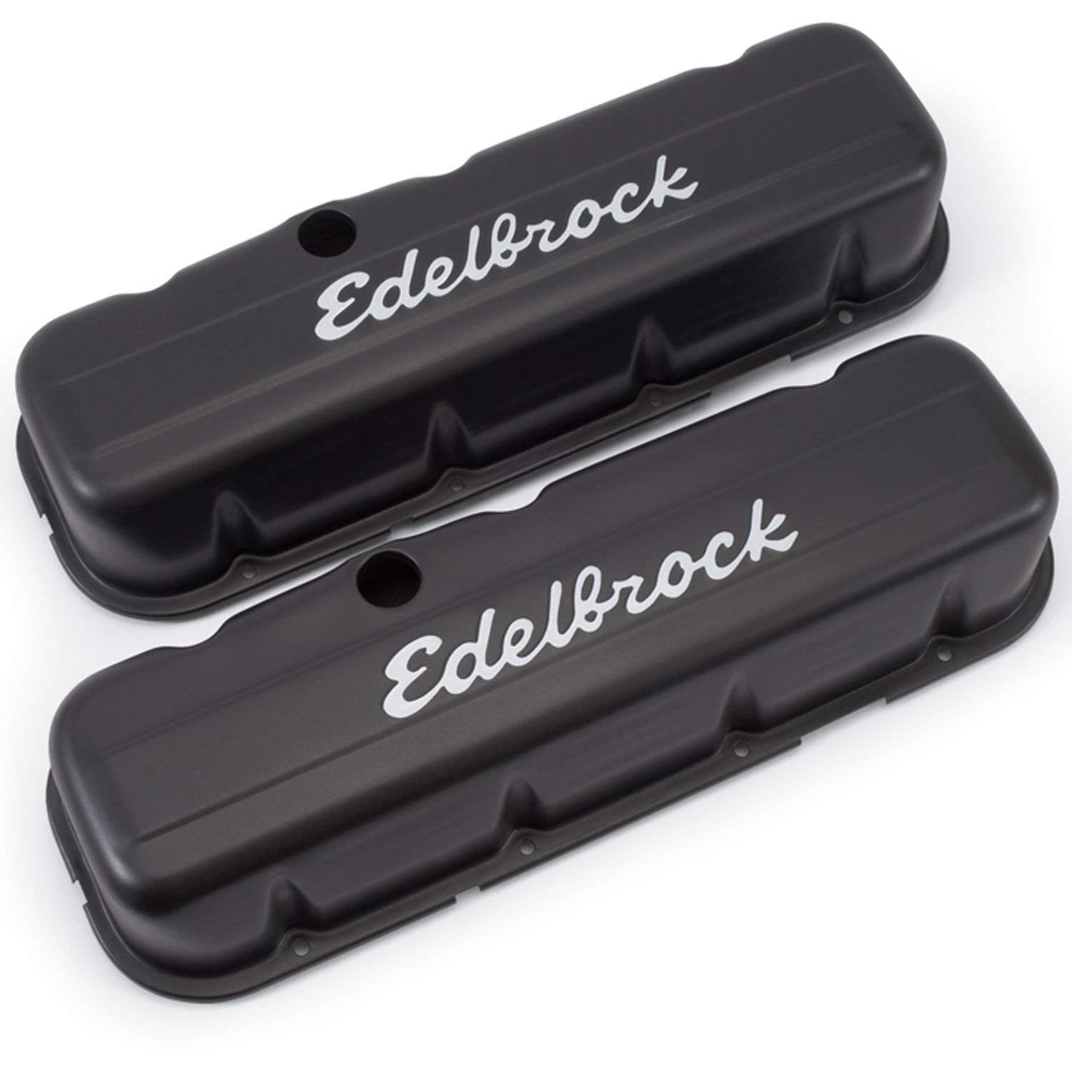 Edelbrock 4683 Signature Series Valve Cover; Tall Profile; Black;