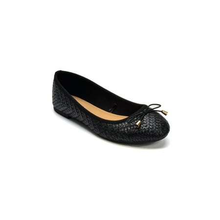 

Colisha Women Lightweight Slip On Pumps Dance Office Flat Shoes Black 6.5