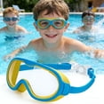 thumbnail image 1 of Anti-Fog No Leak Swim Goggles, Large Frame Swimming Mask Adjustable Strap for Adults Kids, Waterproof UV Protection Goggles for Pool Beach Training with, 1 of 5