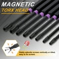 thumbnail image 4 of Uxcell TT50 Torx Impact Screwdriver Bit 1/4" Hex Shank 2" Long Magnetic with Hole, 4 of 7