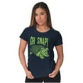 thumbnail image 4 of Funny Oh Snap Turtle Animal Pun Womens Slim Fit Graphic Tee Brisco Brands X, 4 of 6
