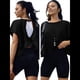 thumbnail image 3 of Camisetas de Entrenamiento de Corta para Mujer, Blusas con Espalda Abierta, Informales, para Yoga, Atléticas, Gimnasio, Holgadas, para Correr Negro XL, 3 of 8