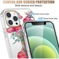 thumbnail image 3 of Floral Pattern Case Designed for iPhone 13 Pro 6.1 Inch , Clear Design for Women Girls, Protective Hard Cover Shockproof Slim Fit Flower Phone Case (H, 3 of 4