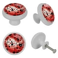 thumbnail image 4 of Valentine's Day Fluorescent Drawer Pulls - Round 4-Pack Glow-in-the-Dark Knobs for Cabinets, Wardrobes, and Dressers - Kitchen Hardware and Dresser Handles, 4 of 6