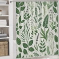 thumbnail image 5 of Shower Curtain Sets Aesthetic, Botanical Vine Leaves Pattern Printed on Bathroom Curtain Sets with Rugs, Designed for Farmhouse Boho Contemporary Bathrooms, 72 x 72 inches, 5 of 8