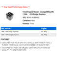 thumbnail image 2 of Front Engine Mount - Compatible with 1984 - 1991 Dodge Daytona 1985 1986 1987 1988 1989 1990, 2 of 2