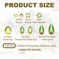 thumbnail image 2 of 1000Pcs AB Colorful Crystal Rhinestones, Gems Rhinestones Flatback Acrylic Gemstone Jewel for DIY (Light Yellow AB), 2 of 7