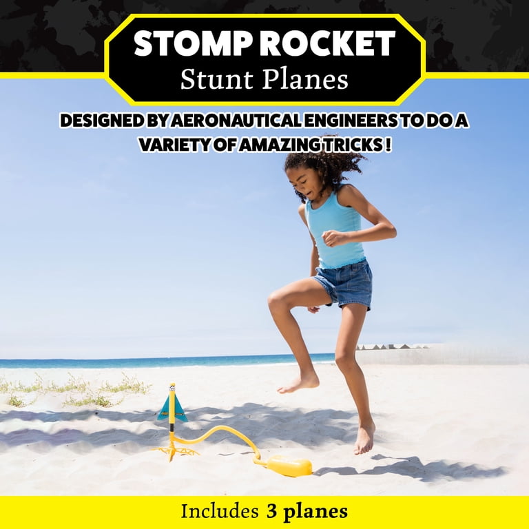 Stomp Rocket, Airplane Launcher, Includes 3 Foam Planes for Tricks