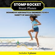 Stomp Rocket Stunt Planes, Airplane Launcher for Kids, includes 3 Foam Planes that Perform Different Tricks and Adjustable Launch Stand, Ages 5 and up