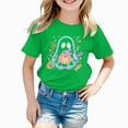 thumbnail image 2 of xaweyi Kids Girls Halloween Fashion Tshirt Crew Neck Short Sleeve Ghost Pumpkin Printed Casual Top, 2 of 7
