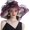 Purple, variant on Women Hats Organza Butterfly Decoration Wide Brim Occasion Event Derby Church Dress Sun Hat