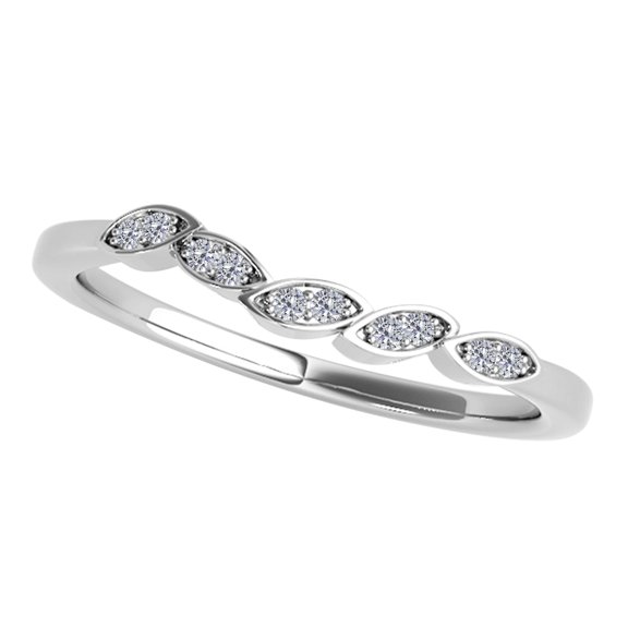 Mauli Jewels Engagement Rings for Women 0.05 Carat Diamond Wedding Band For Women's Prong-Setting 10K Solid Rose, White & Yellow Gold