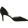 thumbnail image 6 of Sam Edelman Viv Black Suede Slip On Stiletto Heel Pointed Toe Fashion Pumps (Black Suede, 13), 6 of 6