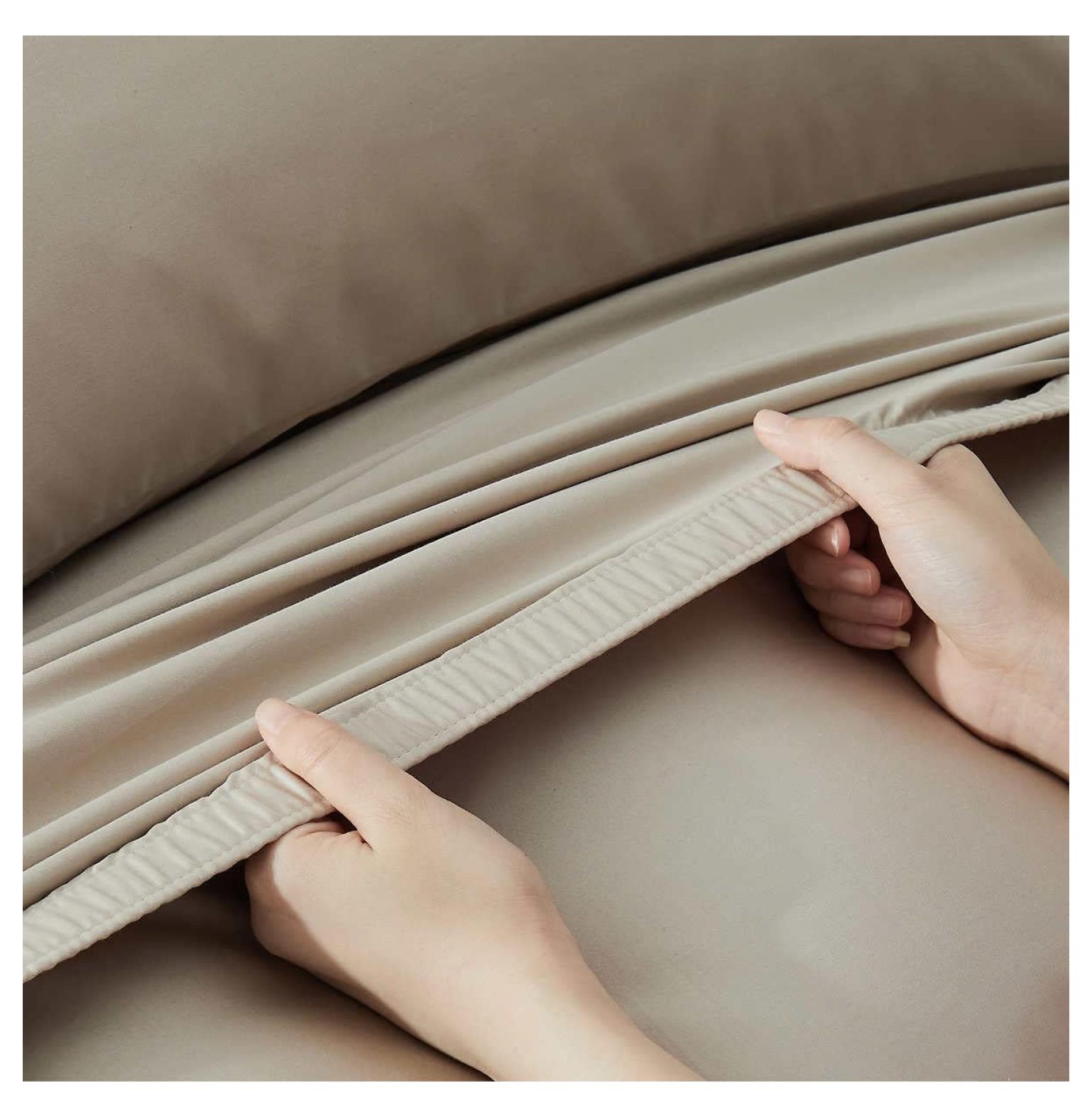 Signature 680 Thread Count 6-Piece Sheet Set (Queen, Beige)