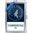 thumbnail image 3 of NBA Minnesota Timberwolves - Logo 21 Wall Poster, 22.375" x 34", Framed, 3 of 3