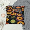 thumbnail image 2 of GOSMITH Record Square Cushion Covers Vintage Disc Print Throw Pillow Covers for Kids Decor CD Musical Pattern Pillow Covers Home Decor Guitar Instruments Popstar Party, 2 of 5