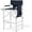 Navy Blue, variant on SLSRFD Tall Director Chair for Seniors & Makeup Artists, 31" Seat Height, 250 lbs Capacity, Folding Chair with Side Table, Side Pocket & Cup Holder, Portable for Camping, Fishing & Events, Red