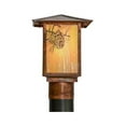 thumbnail image 5 of Meyda 154518 7 in. Square Seneca Winter Pine Post Mount, Beige & Iridescent, 5 of 6