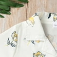 thumbnail image 6 of CARETOO Toddler Boy Clothes Casual Outfits Summer Beach Button Down Shirt Shorts Cotton Fabric Set, 6 of 13